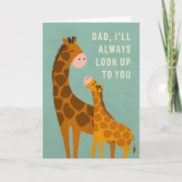 Cartão do Dia dos Pais do Papai Girafa Alto