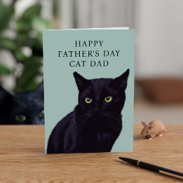 Cartão do Dia dos Pais do Seu Gato Preto