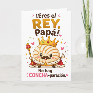 Cartão do Dia dos Pais engraçado do Rei Concha Pap