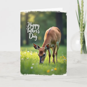 Cartão do Dia dos Pais Fawn Ensolarado