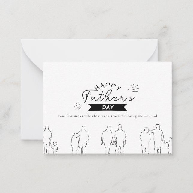 Cartão do Dia dos Pais Gerações de Amor (Frente)