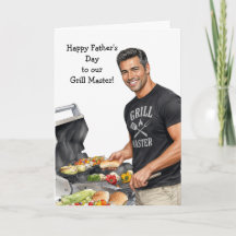 Cartão do Dia dos Pais Grill Master | Cartão de BB