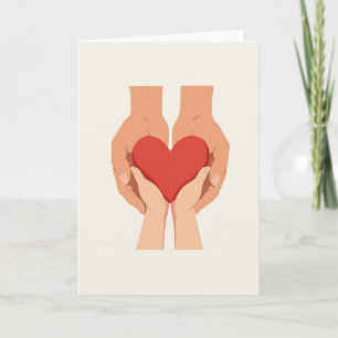 Cartão do Dia dos Pais Heartfelt Hands