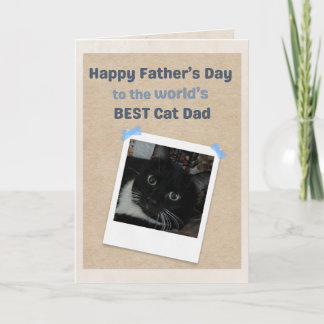 Cartão do Dia dos Pais - Melhor Pai de Gato do Mun