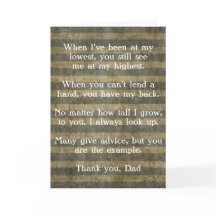 Cartão do dia dos pais, obrigado