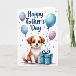 Cartão do Dia dos Pais para Cachorro Precioso