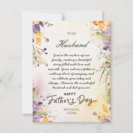 Cartão do Dia dos Pais para Marido da Esposa com F