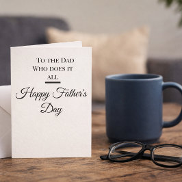 Cartão do Dia dos Pais para Papai Minimalista Eleg