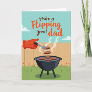 Cartão do Dia dos Pais que Cozinham ao Ar Livre