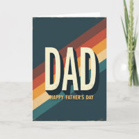 Cartão do Dia dos Pais Retro Papai