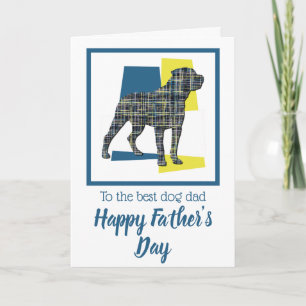 Cartão do Dia dos Pais Rottweiler /Rottie Cão TriC