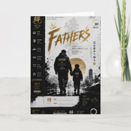Cartão do Dia dos Pais Samurai Personalizado