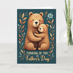 Cartão do Dia dos Pais Teal Bears
