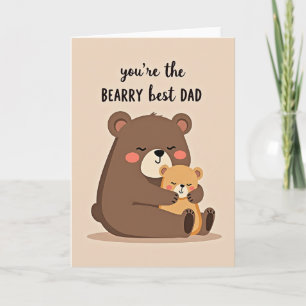 Cartão do Dia dos Pais Urso Fofo