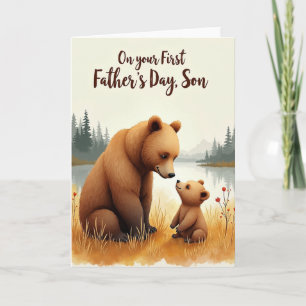 Cartão do Dia dos Pais Urso Gentil