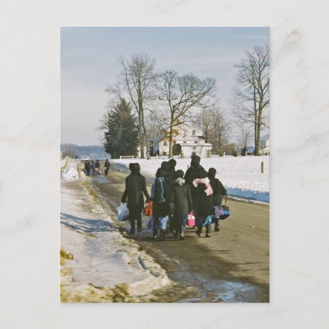 Cartão do dia escolar de Amish (Frente)