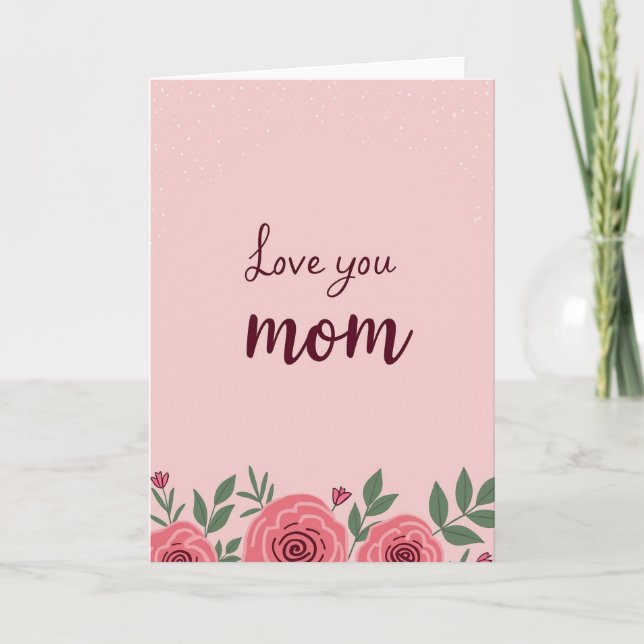 Cartão do Dia Especial para Mãe que Eu Amo (Frente)