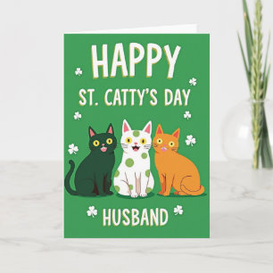 Cartão do Dia Feliz do Gato Marido
