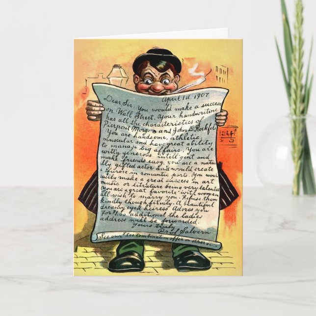 Cartão do Dia Vitoriano dos Padrões (Frente)