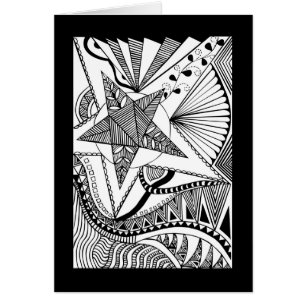 Cartão do doodle da estrela