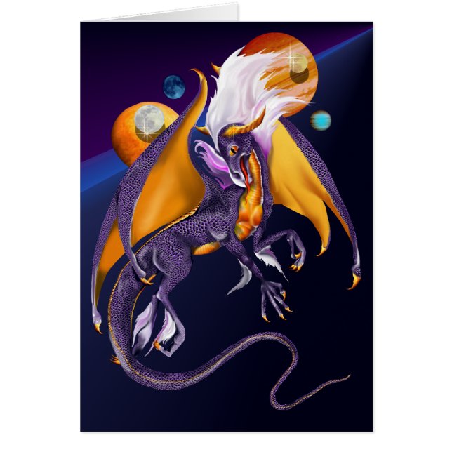 Cartão do dragão da lavanda (Frente)