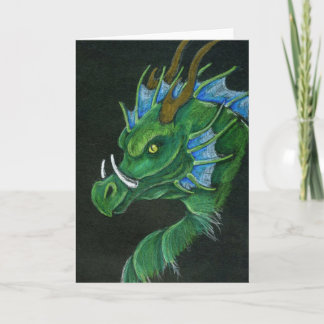 Cartão do dragão verde