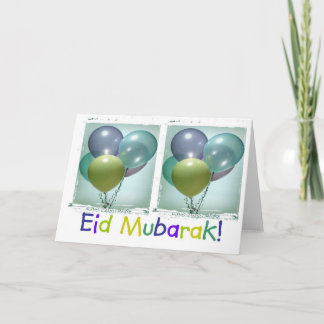 Cartão do Eid Mubarak das crianças coloridas