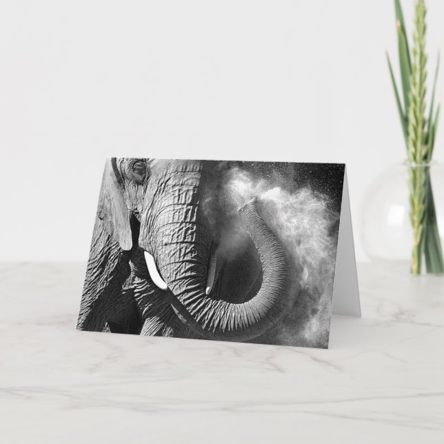 Cartão do elefante #1-Greeting (Frente)