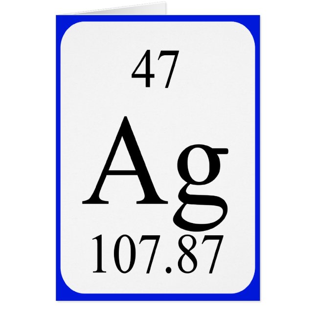 Cartão do elemento 47 - branco de prata (Frente)