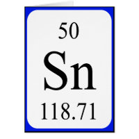 Cartão do elemento 50 - branco da lata