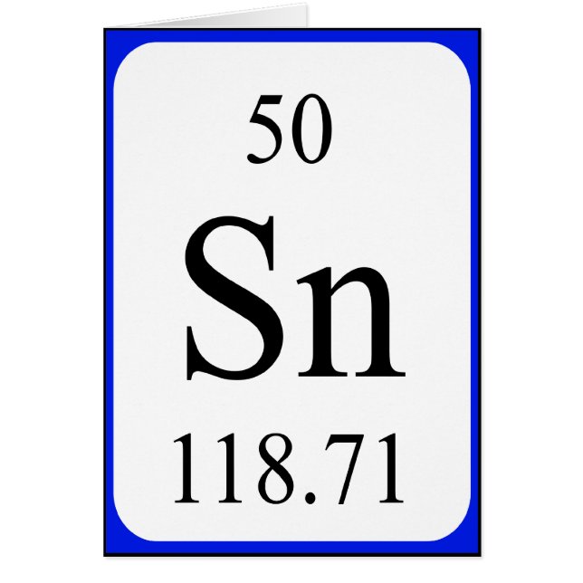 Cartão do elemento 50 - branco da lata (Frente)