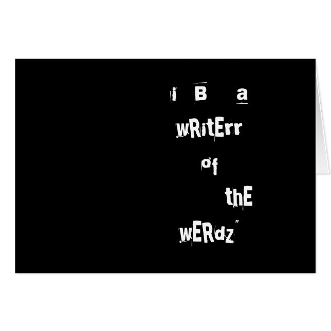 Cartão do escritor (Frente horizontal)