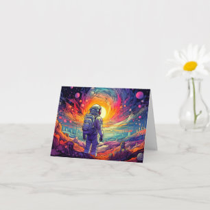 Cartão Do Espaço e Além da Ilustração Aniversário