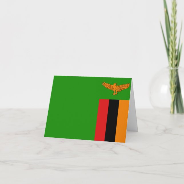 Cartão do Estandarte da Zâmbia (Frente)