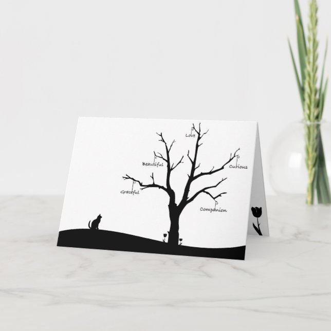 Cartão do falecimento do gato (Frente)