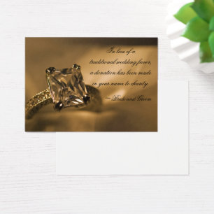 Cartão do favor da caridade do casamento da
