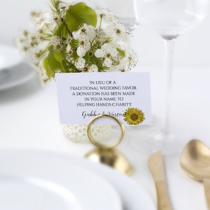 Cartão do favor da caridade do casamento do