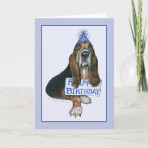 Cartão do feliz aniversario de cão de cão