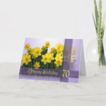 cartão do feliz aniversario do 70 - daffodils<br><div class="desc">Cartão de aniversário simples mas elegante.   ® Marion Hedger</div>