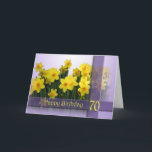 cartão do feliz aniversario do 70 - daffodils<br><div class="desc">Cartão de aniversário simples mas elegante.   ® Marion Hedger</div>