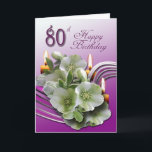 cartão do feliz aniversario do 80<br><div class="desc">Cartão de aniversário simples mas elegante. © Marion Hedger</div>