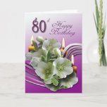 cartão do feliz aniversario do 80<br><div class="desc">Cartão de aniversário simples mas elegante. © Marion Hedger</div>
