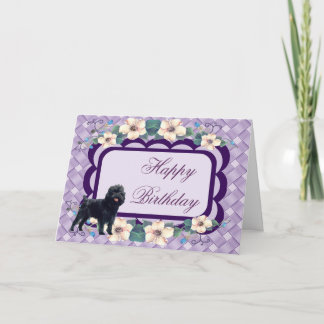 Cartão do feliz aniversario do Affenpinscher