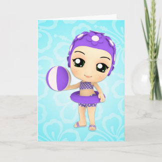 Cartão do feliz aniversario do verão da torta de