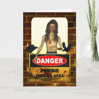 Cartão do feliz aniversario do zombi