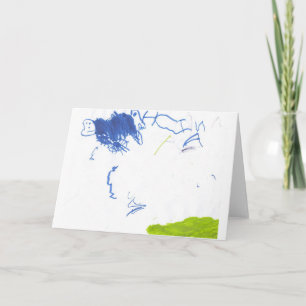 Cartão do feliz aniversario pela criança de 4 anos