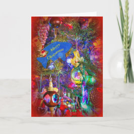 Cartão do Feliz Natal - árvore decorada #3