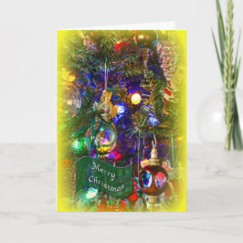 Cartão do Feliz Natal - árvore decorada #4