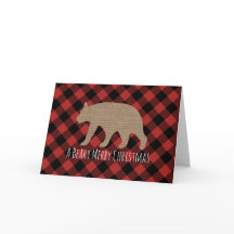 Cartão do Feliz Natal de Beary