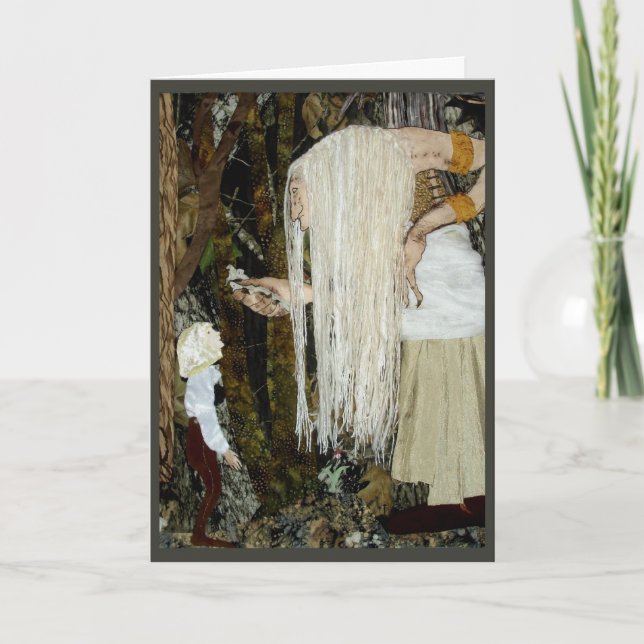 Cartão do feriado da bruxa da floresta (Frente)